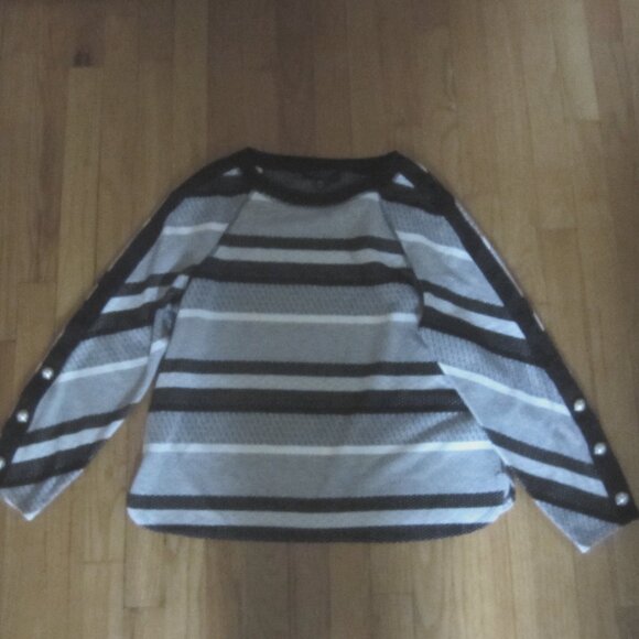 Women's Top LAUNDRY by Shelli Segal Size S/P/CH Black, Gray, White - Picture 1 of 8